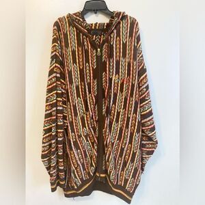 Vintage Y2K Akcess Coogi Style Size Knit Hoodie Size 4X Large